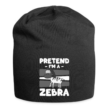 Safari Stripe Fur Grevy's Zebra - Jersey Beanie - black - Front