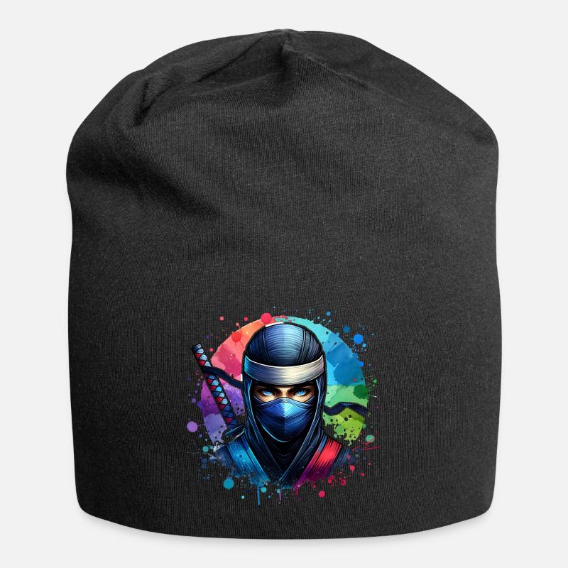 Ninja - Jersey-Beanie - Schwarz