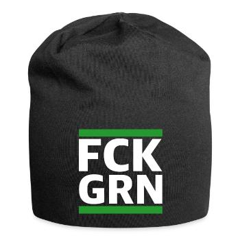 Fuck the green | funny sayings, climate change - Jersey Beanie - black - Front