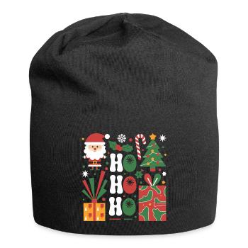 Ensemble d’icônes de Noël festif pour vêtements - Bonnet en jersey - noir - Devant