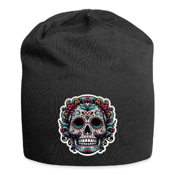 Los muertos Halloween day of the dead COLOR - Jersey Beanie - black - Front