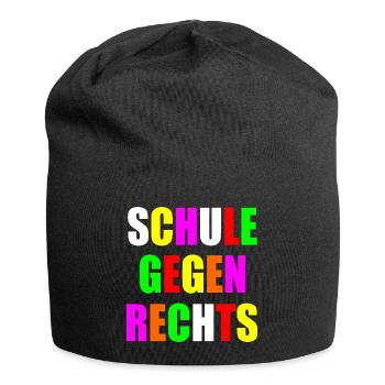 Schule gegen rechts - Jersey-Beanie - Schwarz - Vorne