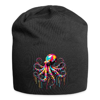 Krake - Jersey-Beanie - Schwarz - Vorne