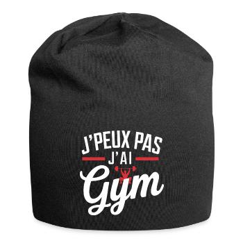 Ich kann nicht, ich habe ein Fitnessstudio - Jersey-Beanie - Schwarz - Vorne