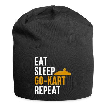 Eat Sleep Go-Kart Repeat - Jersey Beanie - black - Front