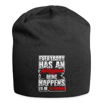 Skydiving Sky Altitude Pilot - Jersey Beanie - black - Front