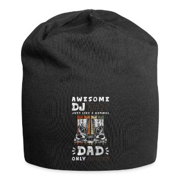 Discjockey Schallplatte Tanzen Lied - Jersey-Beanie - Schwarz - Vorne