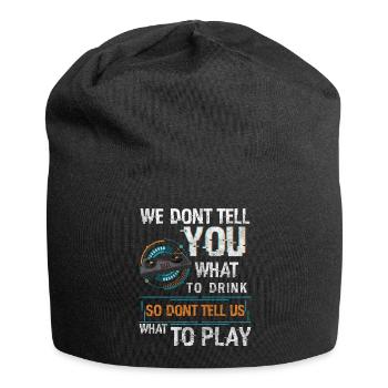 Discjockey Leidenschaft - Jersey-Beanie - Schwarz - Vorne