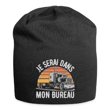 Je Serai Dans Mon Bureau Humour Chauffeur Routier - Bonnet en jersey - noir - Devant