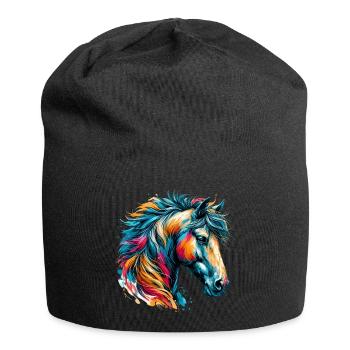 Horse - Jersey Beanie - black - Front