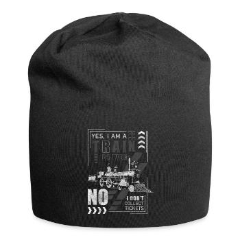 Model Railway Lover Toy Rails - Jersey Beanie - black - Front