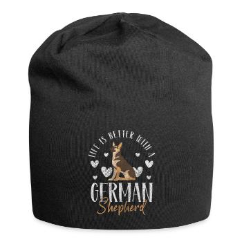Deutscher Schäferhund Pfote Diensthund - Jersey-Beanie - Schwarz - Vorne