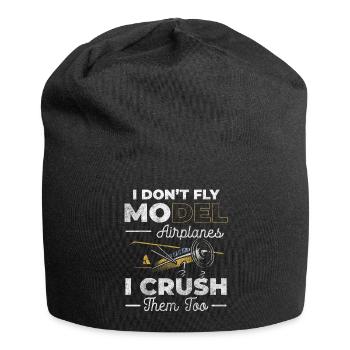 Airplane Model Maker Aviator Test Pilot - Jersey Beanie - black - Front