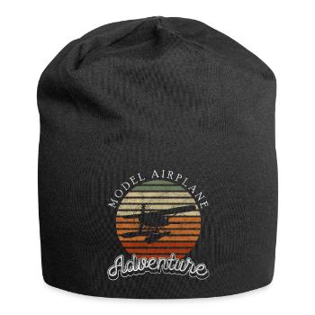 Flugzeug Hobby Pilot Flugplatz - Jersey-Beanie - Schwarz - Vorne