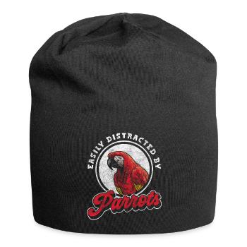 Macaw Feathers Animal Welfare Biodiversity - Jersey Beanie - black - Front