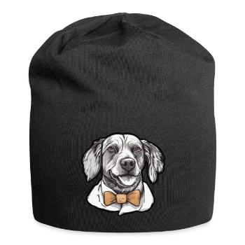 Propriétaire de chien Famille Cher amoureux des animaux - Bonnet en jersey - noir - Devant