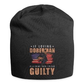 Dobermann Hundebesitzer Diensthund Hundeschule - Jersey-Beanie - Schwarz - Vorne
