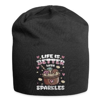 Eis Sommer Sonne Geschmack - Jersey-Beanie - Schwarz - Vorne