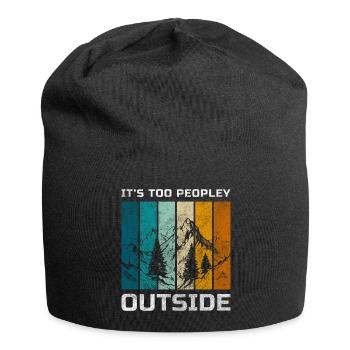 Antisozial Schüchtern Humor Zurückgezogen - Jersey-Beanie - Schwarz - Vorne