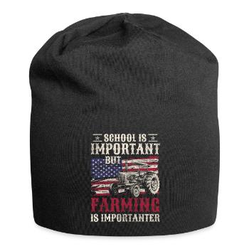 Landwirtschaft Karriere Mistgabel Wichtig - Jersey-Beanie - Schwarz - Vorne