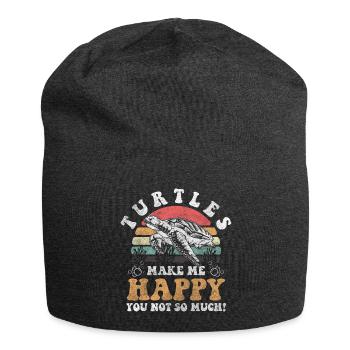 Turtle Sea Creatures Environmentalist - Jersey Beanie - charcoal grey - Front