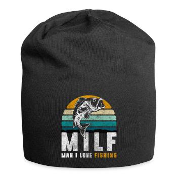 Fishing Pike Trip Perch - Jersey Beanie - black - Front