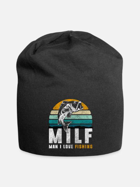 Pêche au brochet perche - Bonnet en jersey - noir