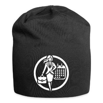 Erfolgreiche Frauen – Business Design - Jersey-Beanie - Schwarz - Vorne