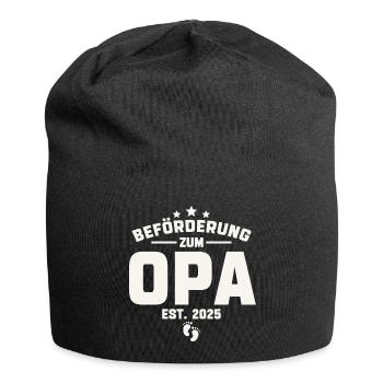 Beförderung zum Opa 2025 - Jersey-Beanie - Schwarz - Vorne