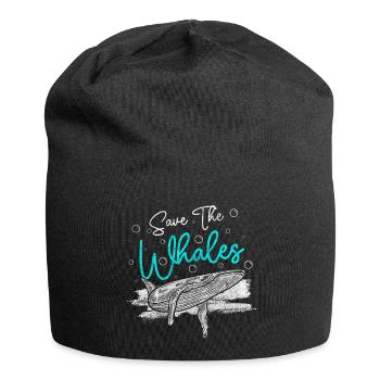Baleine Mer Créatures Lac - Bonnet en jersey - noir - Devant