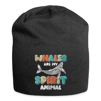 Whales Ocean Animal Diver - Jersey Beanie - black - Front