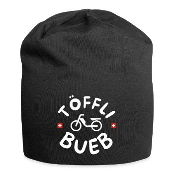 Töfflibueb, Schweiz Mofa 80er 90er lustige Sprüche - Jersey-Beanie - Schwarz - Vorne