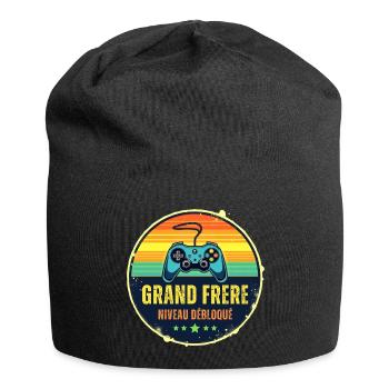 Futur Grand Frère Annonce Naissance Geek Gamer - Bonnet en jersey - noir - Devant