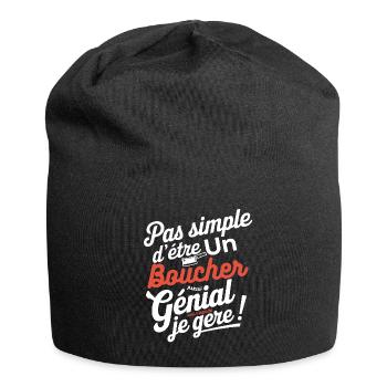 Metzger auch genial - Jersey-Beanie - Schwarz - Vorne