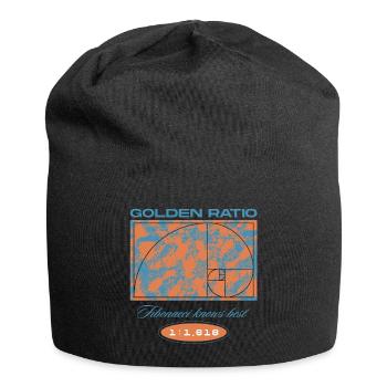 Goldener Schnitt – Fibonacci knows best - Jersey-Beanie - Schwarz - Vorne