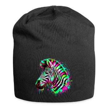 Zebra - Jersey-Beanie - Schwarz - Vorne