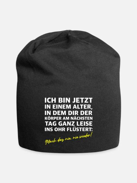 Mach das nie nie wieder | lustige Sprüche - Jersey-Beanie - Schwarz