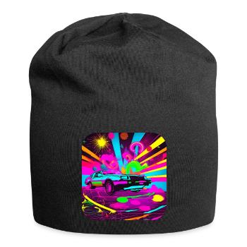 80s Vintage Classic Cars - Jersey Beanie - black - Front
