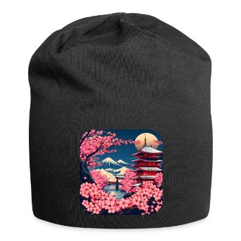 Japon Tour du Monde Temples Culture - Bonnet en jersey - noir - Devant