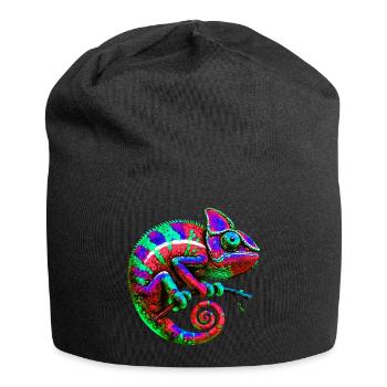 Chamäleon - Jersey-Beanie - Schwarz - Vorne