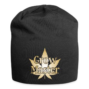 Grow Master - Cannabis - Marijuana - Marihuana - Jersey-Beanie - Schwarz - Vorne