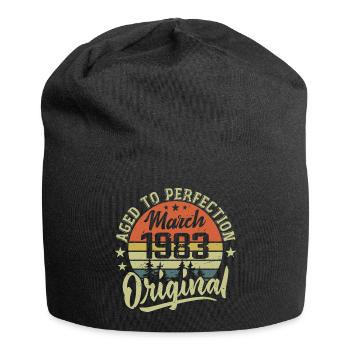 Rétro Mars 1983 Cadeau Mars 1983 Né en Mars 1983 - Bonnet en jersey - noir - Devant
