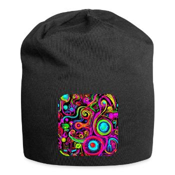 Neon Style Kreativ House Party Glow - Jersey-Beanie - Schwarz - Vorne