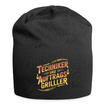 Techniker und Auftragsgriller - Jersey-Beanie - Schwarz - Vorne