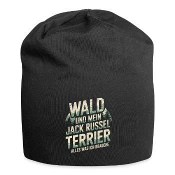 Wald und mein Jack Russel Terrier - Jersey-Beanie - Schwarz - Vorne