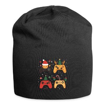 Manette de jeu avec décoration de Noël - Bonnet en jersey - noir - Devant