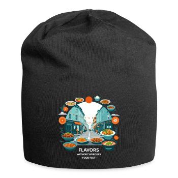 Street Food Festival - Jersey Beanie - black - Front