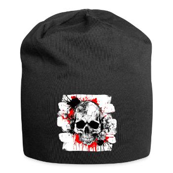 Skull Splash Trash Polka Tattoo - Jersey Beanie - black - Front