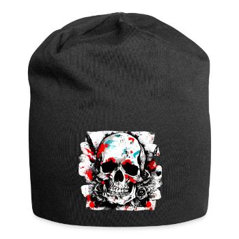 Biker Club Tattoo Trash Polka Style - Jersey-Beanie - Schwarz - Vorne