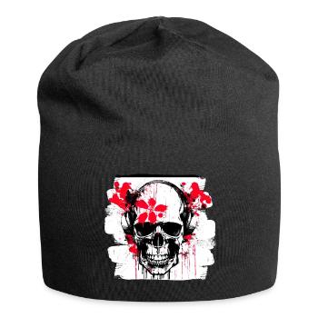 Skull Splash Trash Polka Tattoo - Jersey Beanie - black - Front